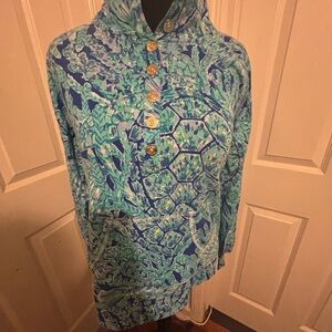 Lilly Pulitzer Tortuga Time Captain Popover NWOT